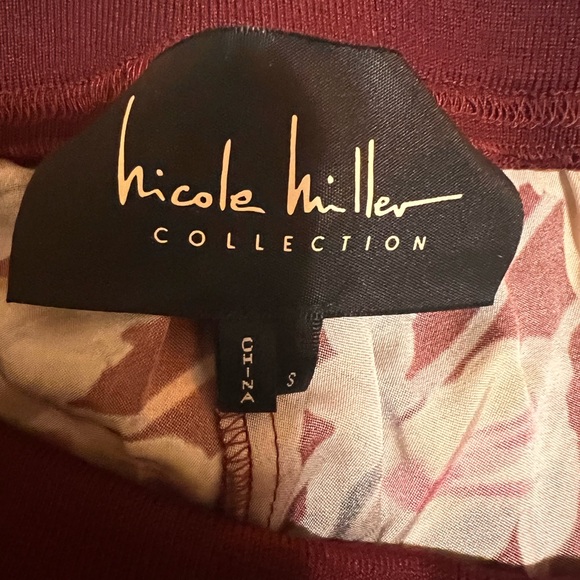 NICOLE MILLER VENUS FLORAL SILK BLEND JOGGER PANTS SIZE SMALL - Picture 5 of 7